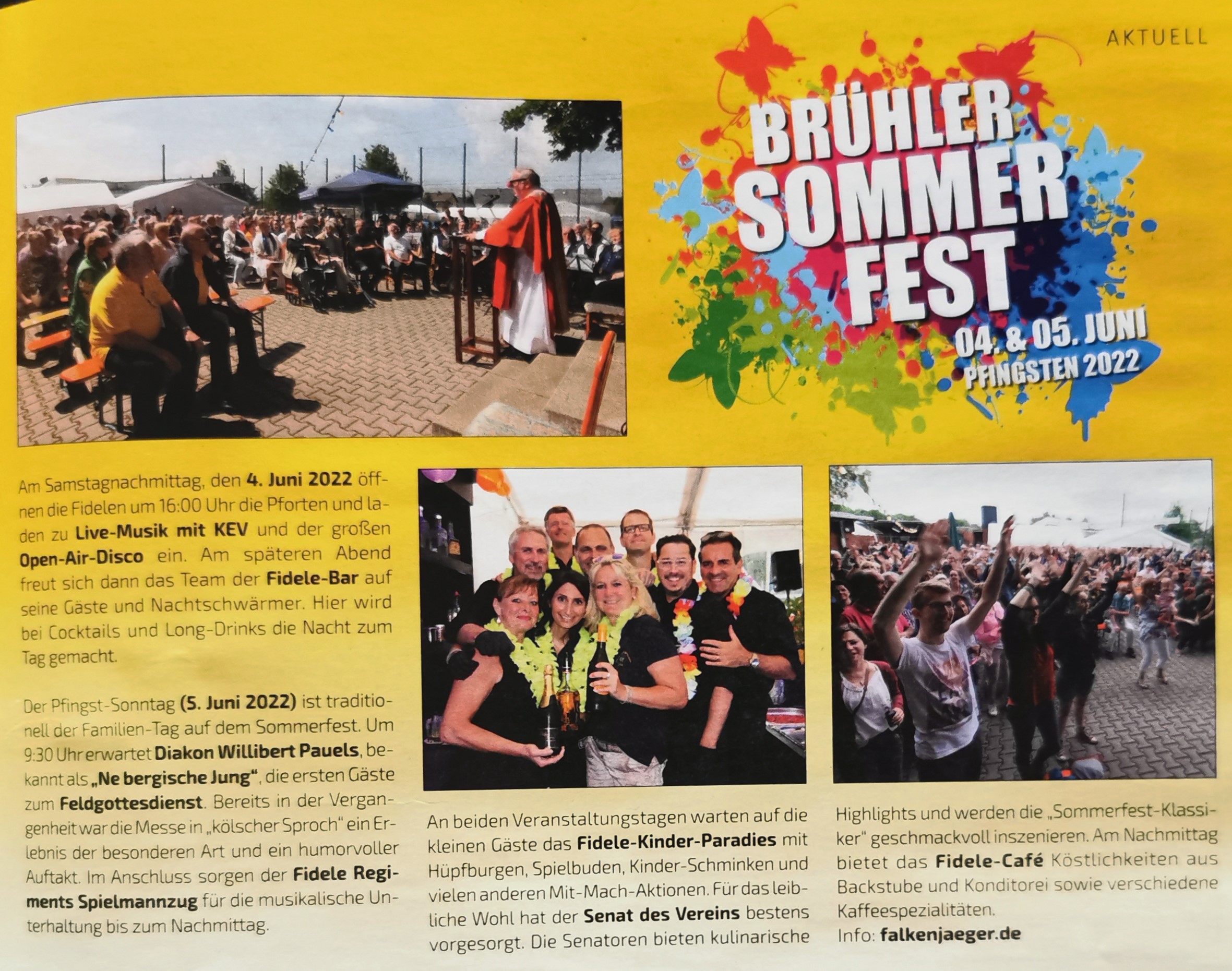 Sommerfest Ausschnitt Brühler Markt Magazin 2022 Nr.331 05